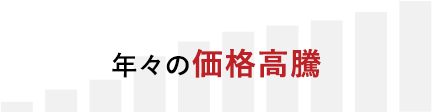 年々の価格高騰