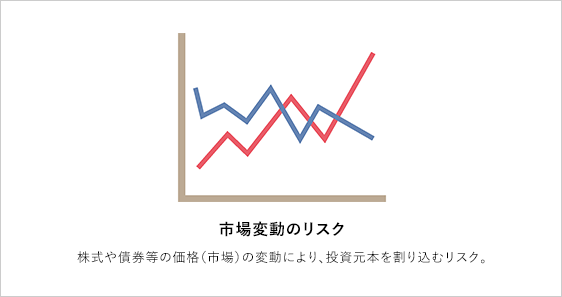 市場変動のリスク 株式や債券等の価格（市場）の変動により、投資元本を割り込むリスク。
